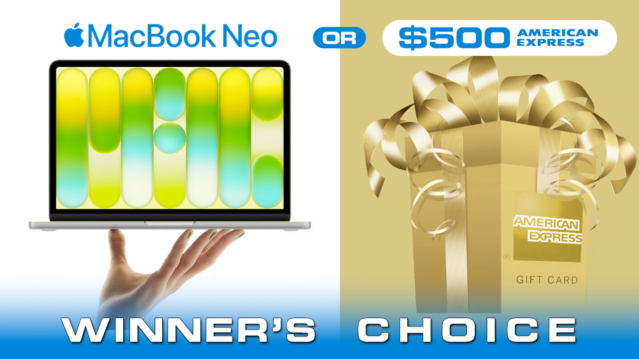 Apple MacBook Neo or $500 American Express Gift Card