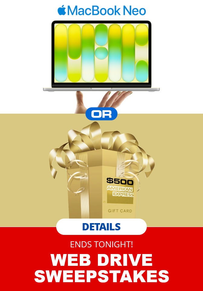 MacBook Neo or $500 American Express Gift Card